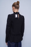 Blusa Azul saloni Talla 34 Image 2