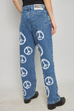 Jeans casual  azul ragged jeans talla S 526