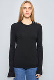 Sweater casual  negro tory burch talla M 458