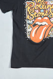 Polera casual  negro the rolling stone talla S 785