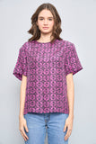 Top casual  morado clio talla M 746