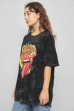 Polera casual  negro rolling stones talla L 511