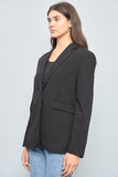 Blazer casual  negro mng talla 42 545