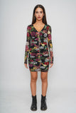 Vestido Multicolor Guess Talla S