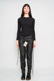 Pantalon Negro elegant moments leather Talla L Image 3