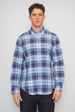Camisa escocesa azul ralph lauren Talla M