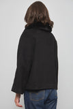 Chaqueta casual  negro mng talla M 565