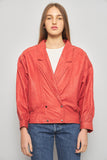 Chaqueta cuero  rojo g iii talla M 911