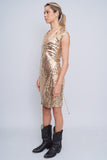 Vestido dorado Michael Kors Talla Xxs Image 1