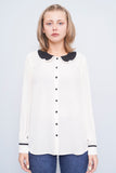 Blusa crema/negro mod cloth Talla M Image 0