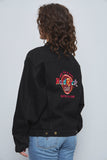 Chaqueta denim  negro hard rock talla M 672