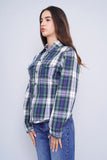 Blusa escocesa verde/azul faconnable Talla S Image 1