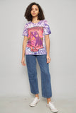 Polera casual  morado janis joplin talla S 686