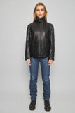 Chaqueta cuero  negro calvin klein talla S 542