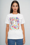 Polera Blanco jordan air Talla L