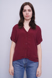 Blusa Burdeo Banana Republic Talla S Image 0