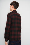 Camisa cuadrille negro/burdeo Allsaints Talla S Image 2
