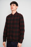 Camisa cuadrille negro/burdeo Allsaints Talla S Image 1