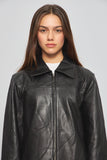 Chaqueta cuero  negro coach talla M 845