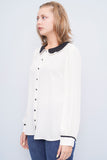 Blusa crema/negro mod cloth Talla M Image 1