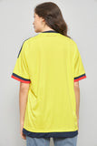 Polera casual  amarillo  adidas talla L 077