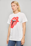 Polera casual  blanco stones talla M 482