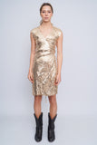 Vestido dorado Michael Kors Talla Xxs Image 0