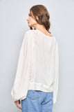 Blusa casual  blanco express talla Xl 751