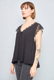 Blusa casual  negro free people talla S 571