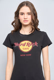 Polera casual  negro hard rock talla Xs 730