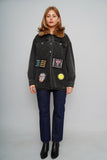 Jacket denim negro asos design Talla 38 Image 3