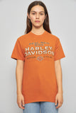 Polera casual  naranjo harley davidson talla S 985