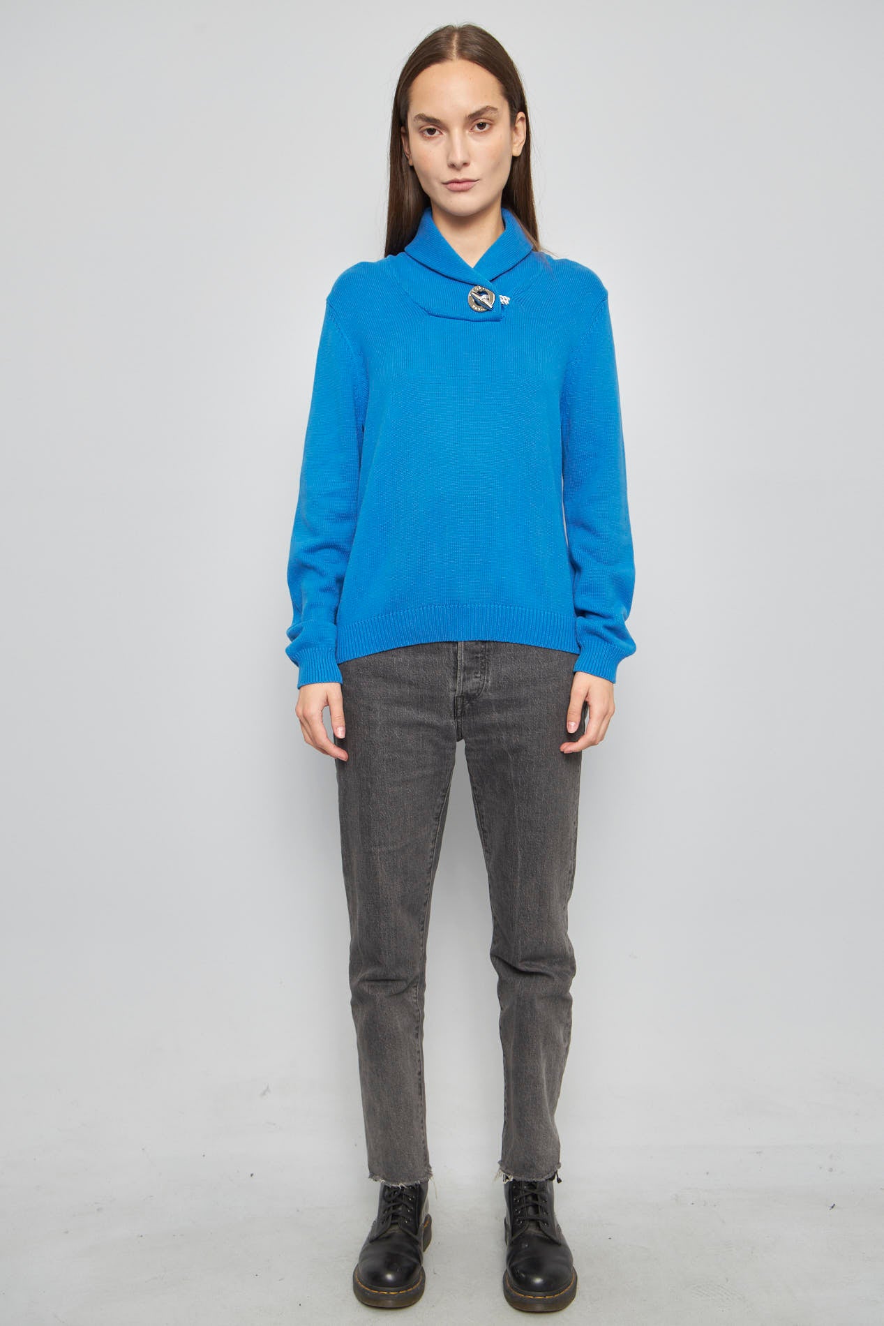 Sweater casual  azul lauren         talla L 014