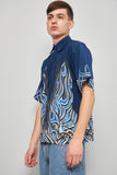 Camisa casual  azul authentic shaolin talla Xl 376