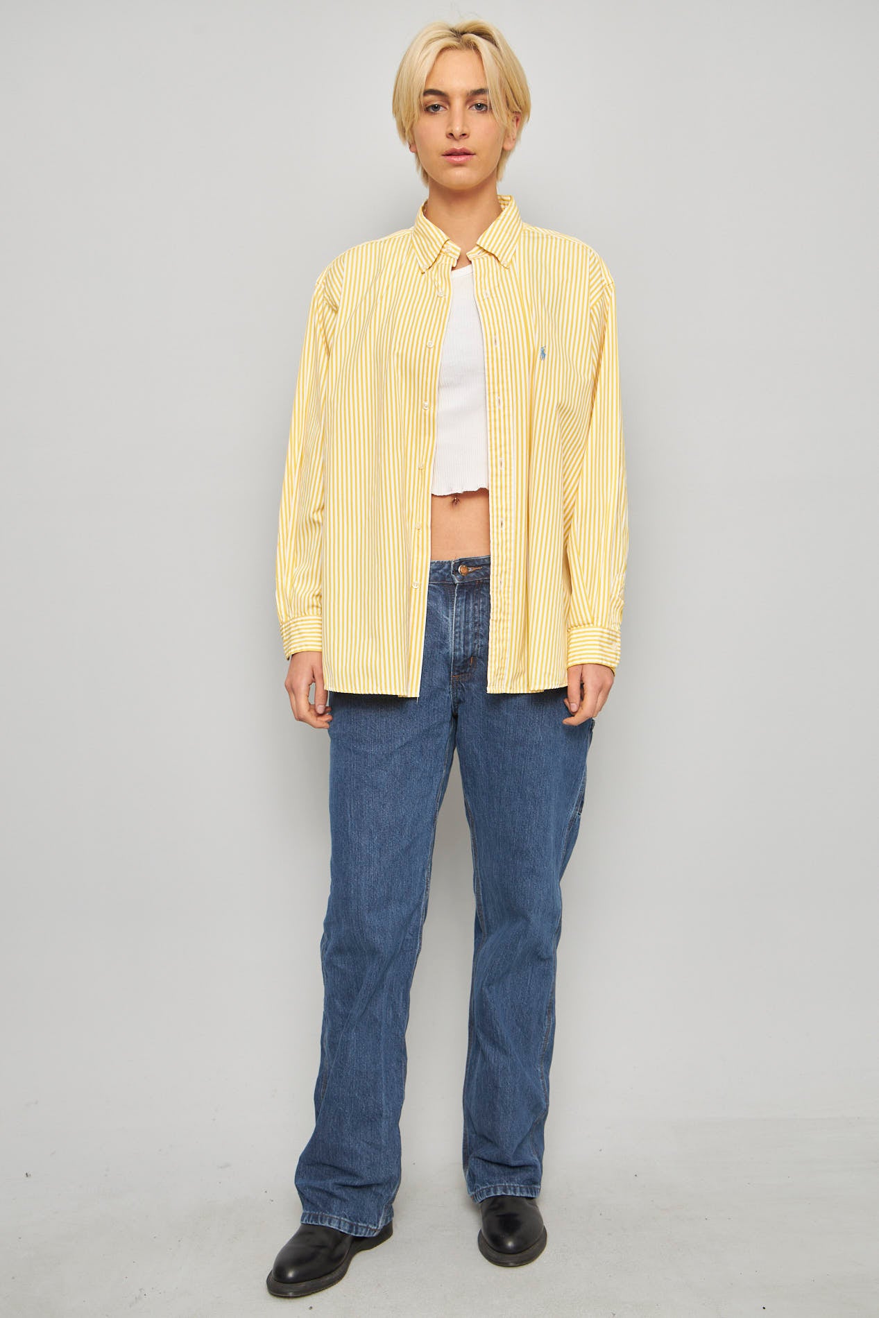 Blusa casual  amarillo ralph lauren talla Xl 413