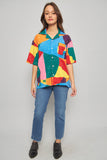 Blusa casual  multicolor outsidersdivi talla S 074