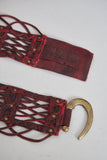 Cinturon vintage  burdeo hipstirr talla Xs 602