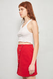 Falda casual reciclado rojo maje talla 38