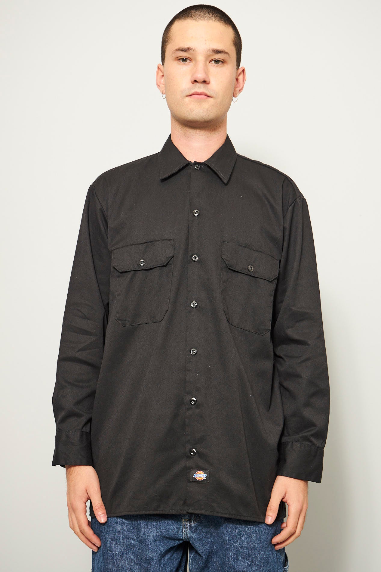 Camisa casual  negro dickies talla M 348