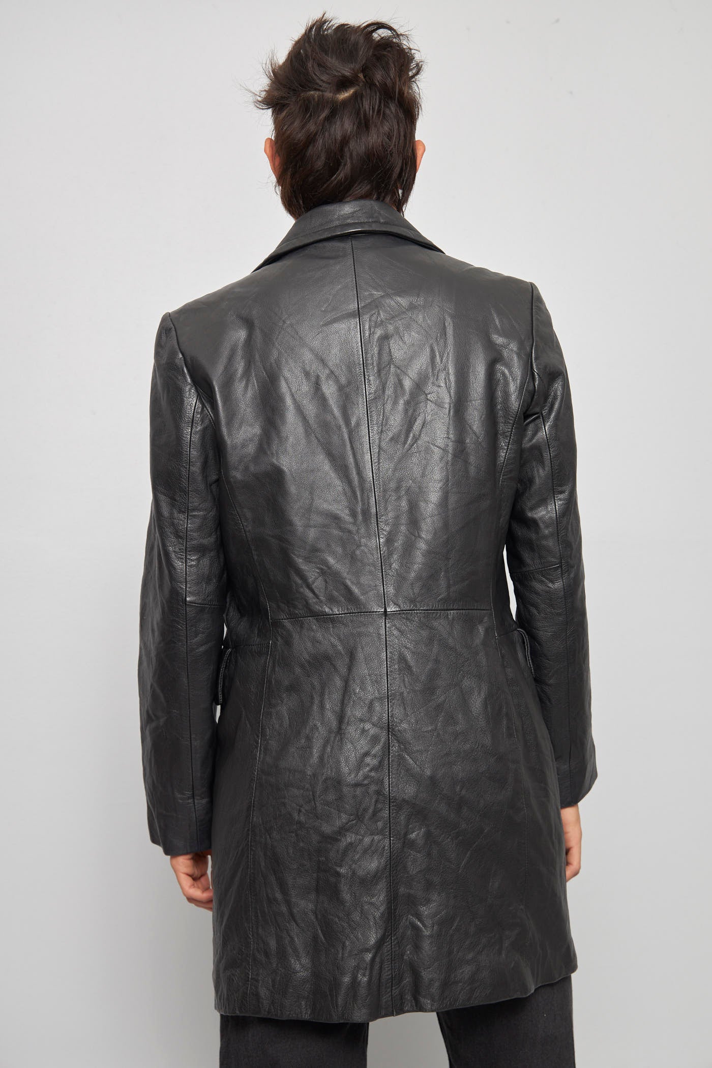 Abrigo casual  negro jaqueline talla S 859