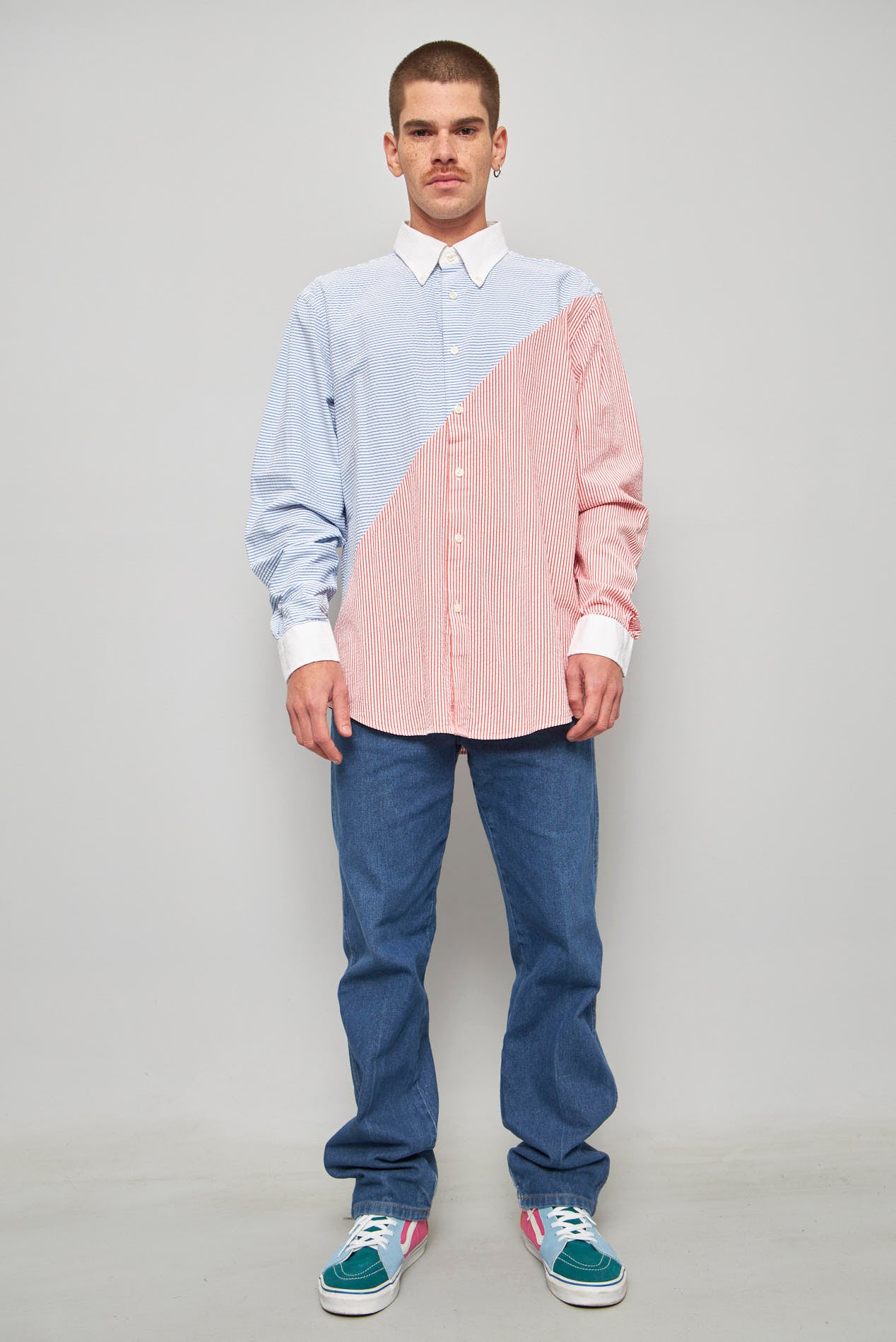 Camisa casual  multicolor brook b talla L 117