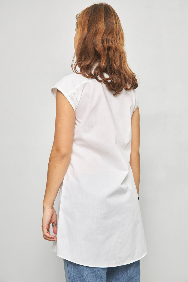Blusa casual reciclado blanco Lovemade talla M