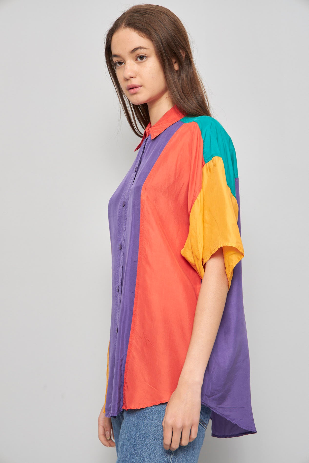 Blusa casual  multicolor details talla M 181