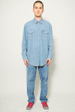 Camisa casual  azul wrangler talla L 398
