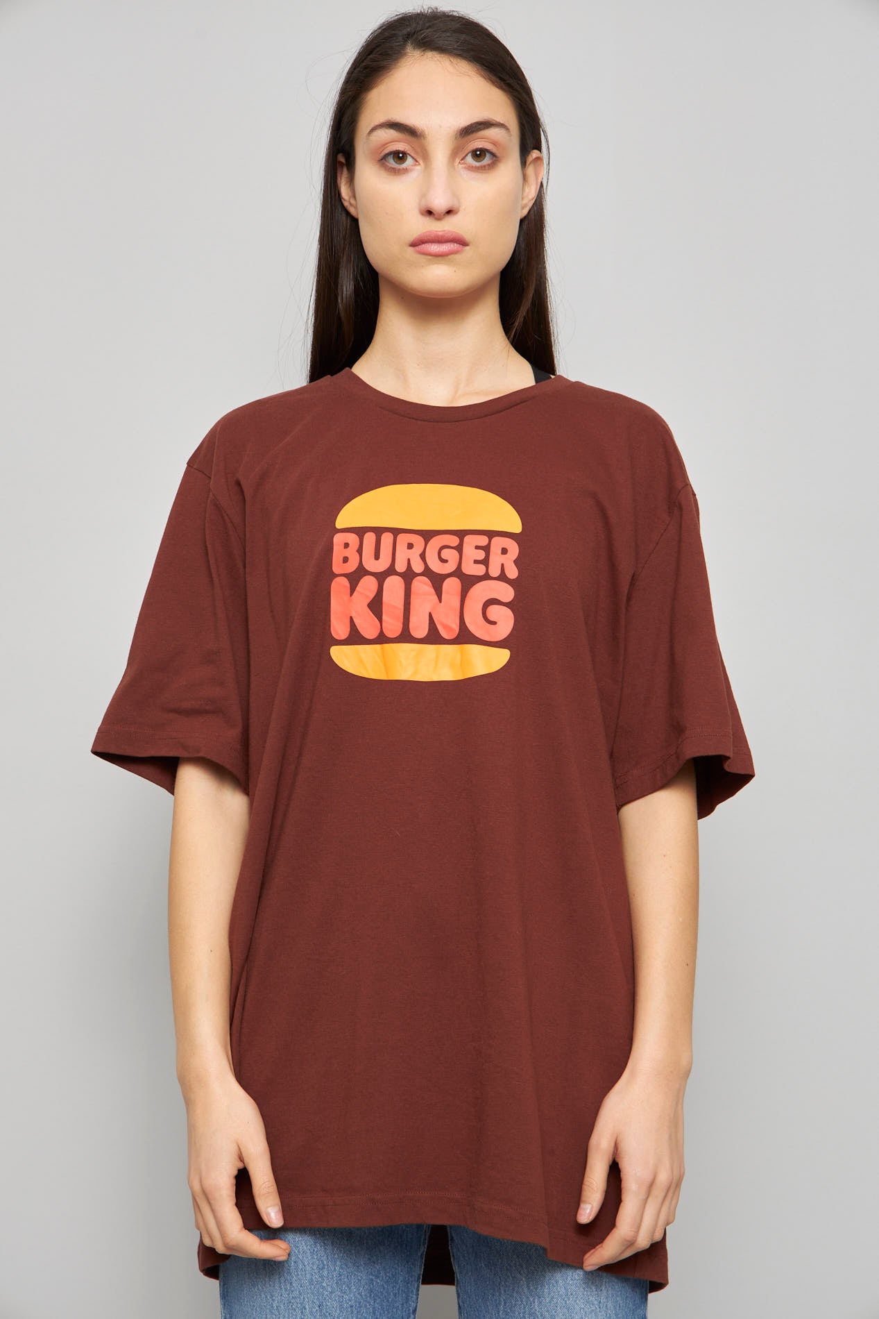 Polera casual  café burger king talla Xl 524