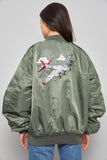Bomber casual  verde jacket flying  talla L 428