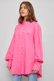 Blusa casual  rosado polo talla Xl 502