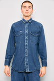 Camisa casual  azul carhartt talla M 654