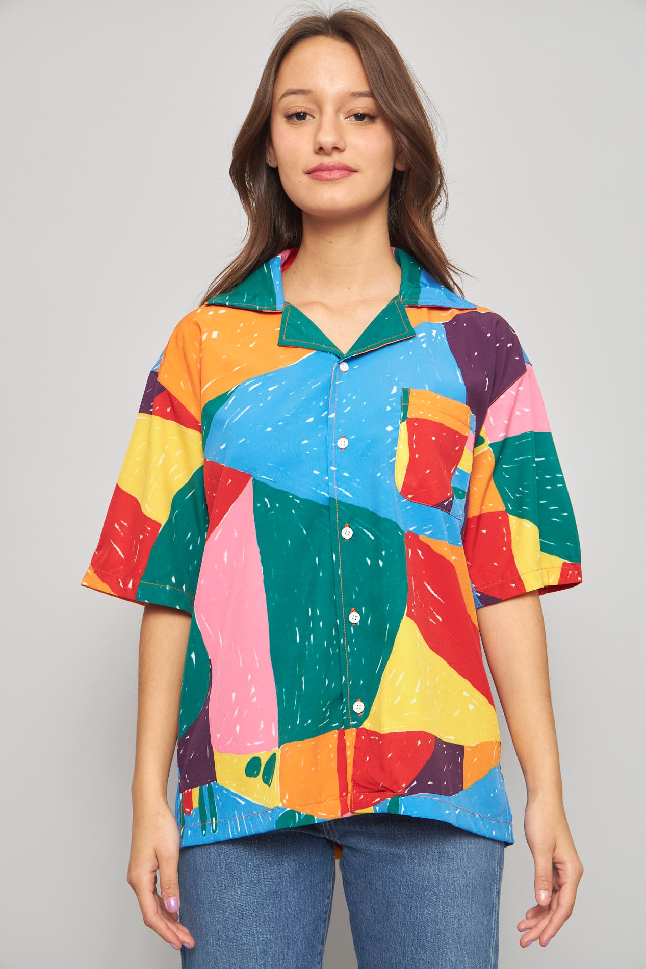Blusa casual  multicolor outsidersdivi talla S 074
