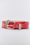 Cinturon vintage reciclado rojo silver creek talla M
